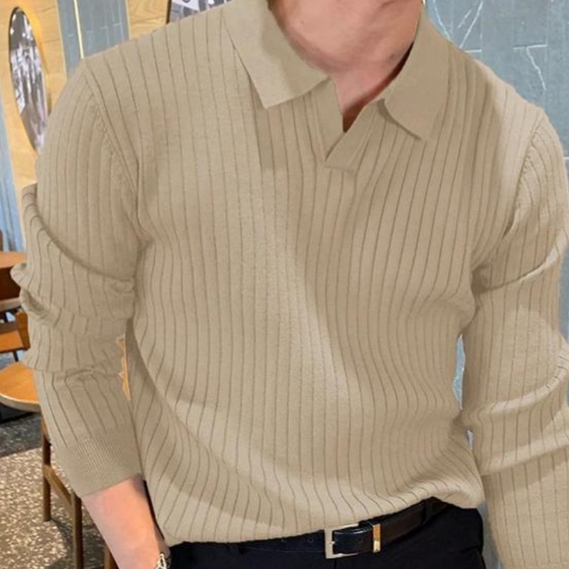 Fashionable Men's Solid-color Casual Knit photo 1