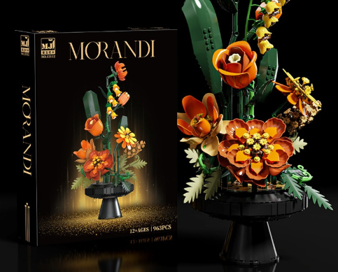 High-grade Orchid Preserved Two-tone Petal Assembly Building Block Flower Creative Decorative Piece photo 4