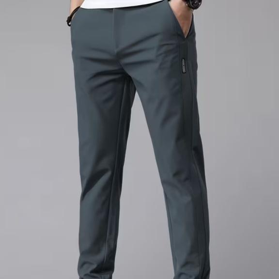 Springsummer Lightweight Casual Straight-leg Trousers photo 1