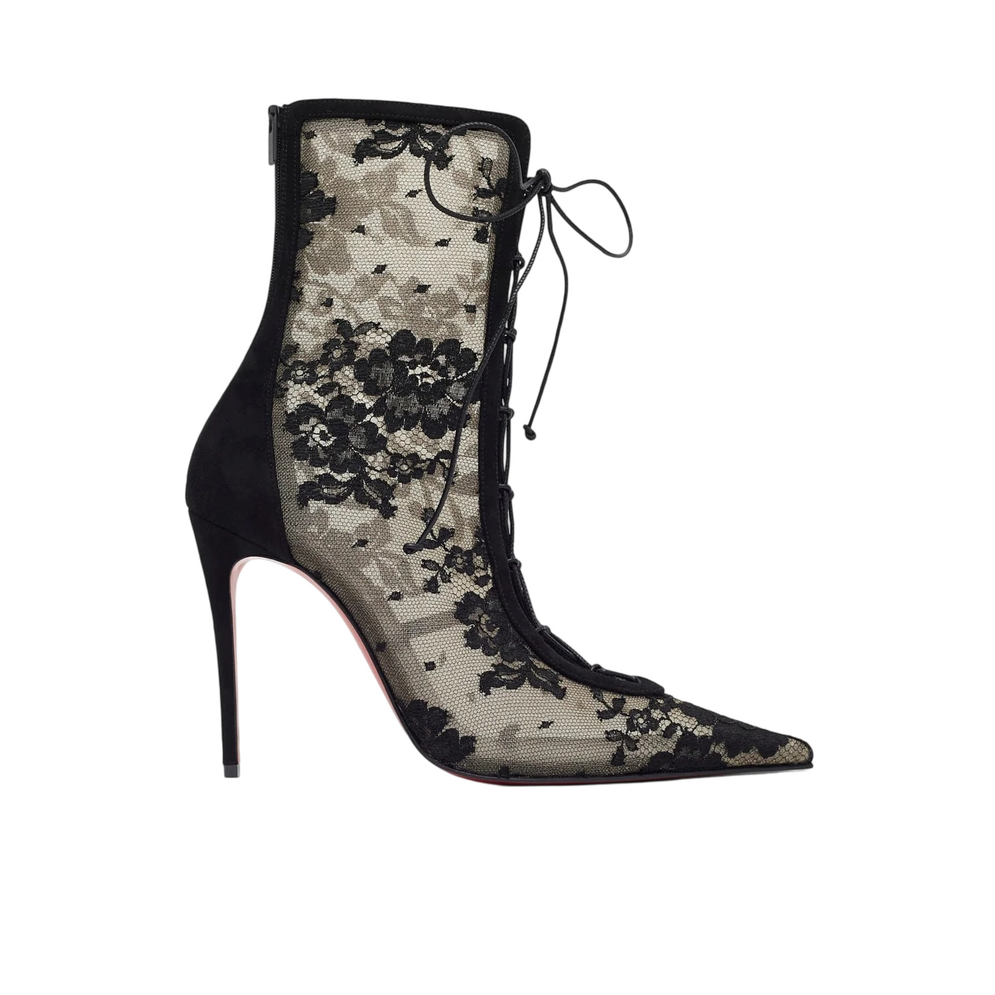 Sexy Sheer High-heeled Lace-up Ankle Boots photo 3