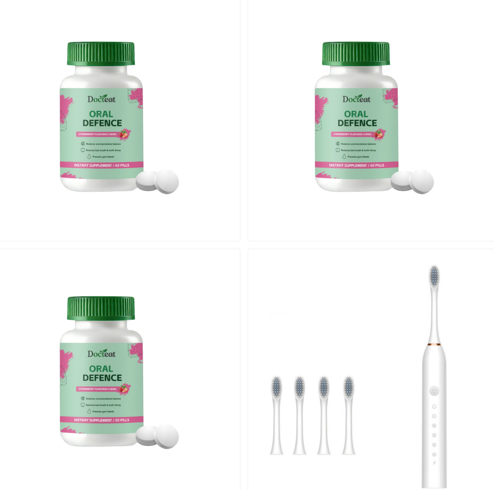 Docteat Oral Defence Oral Health Support Chewable Tablets, Strawberry Flavor, 62 Pills Dietary Supplement photo 4