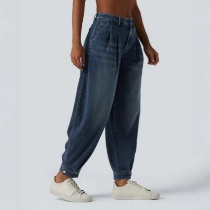 High-waisted Straight-leg Loose Ankle-length Skinny Jeans For Women photo 1