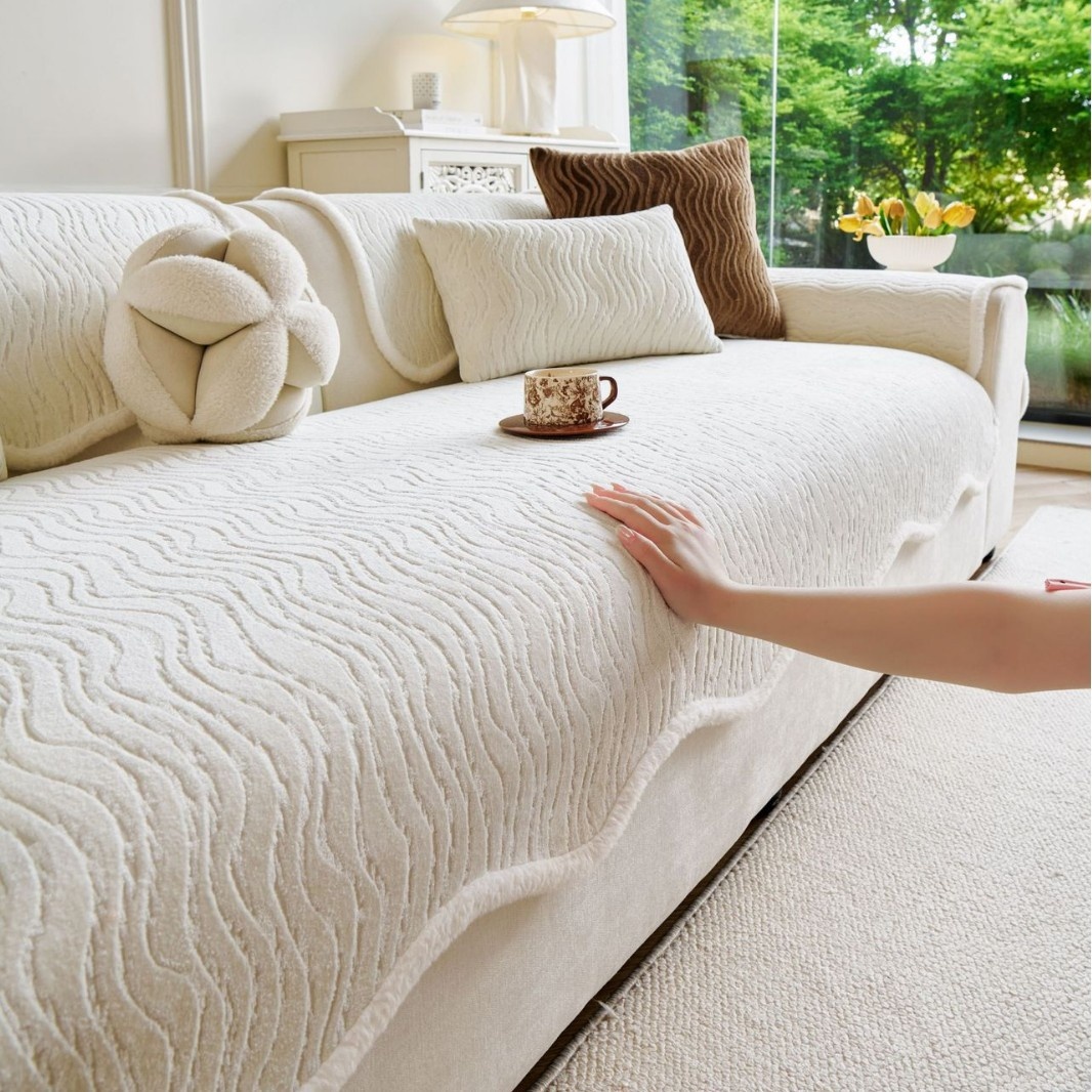 Chenille All-season Universal Fixed Non-slip Premium Sofa Cushion photo 8