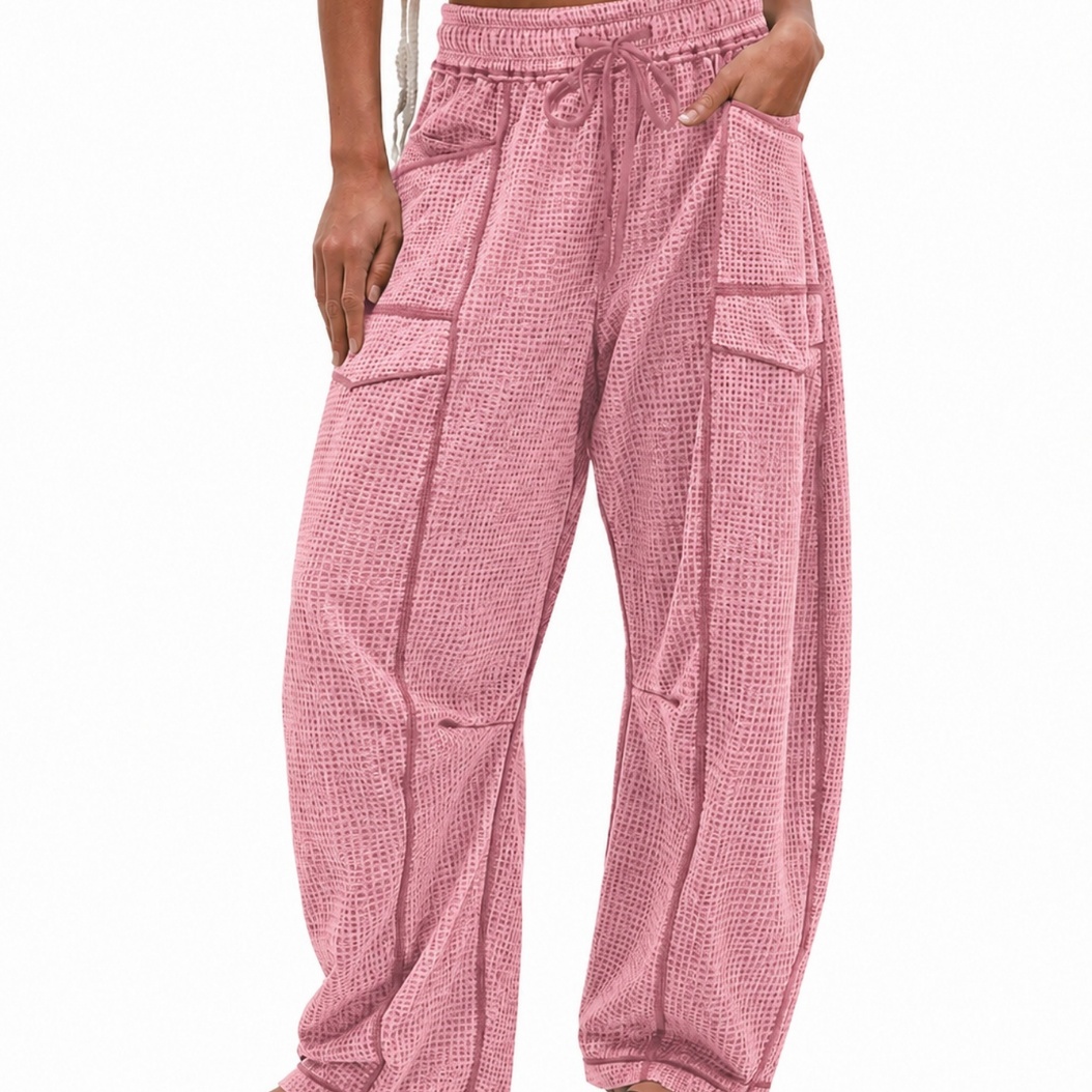 Women's Casual Drawstring Loose Wide-leg Pants photo 1