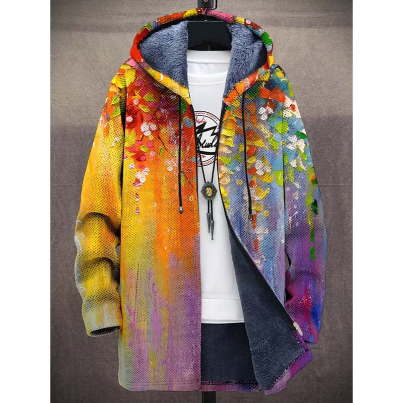Winter Printed Fleece-lined Thickened Windproof Jacket photo 5