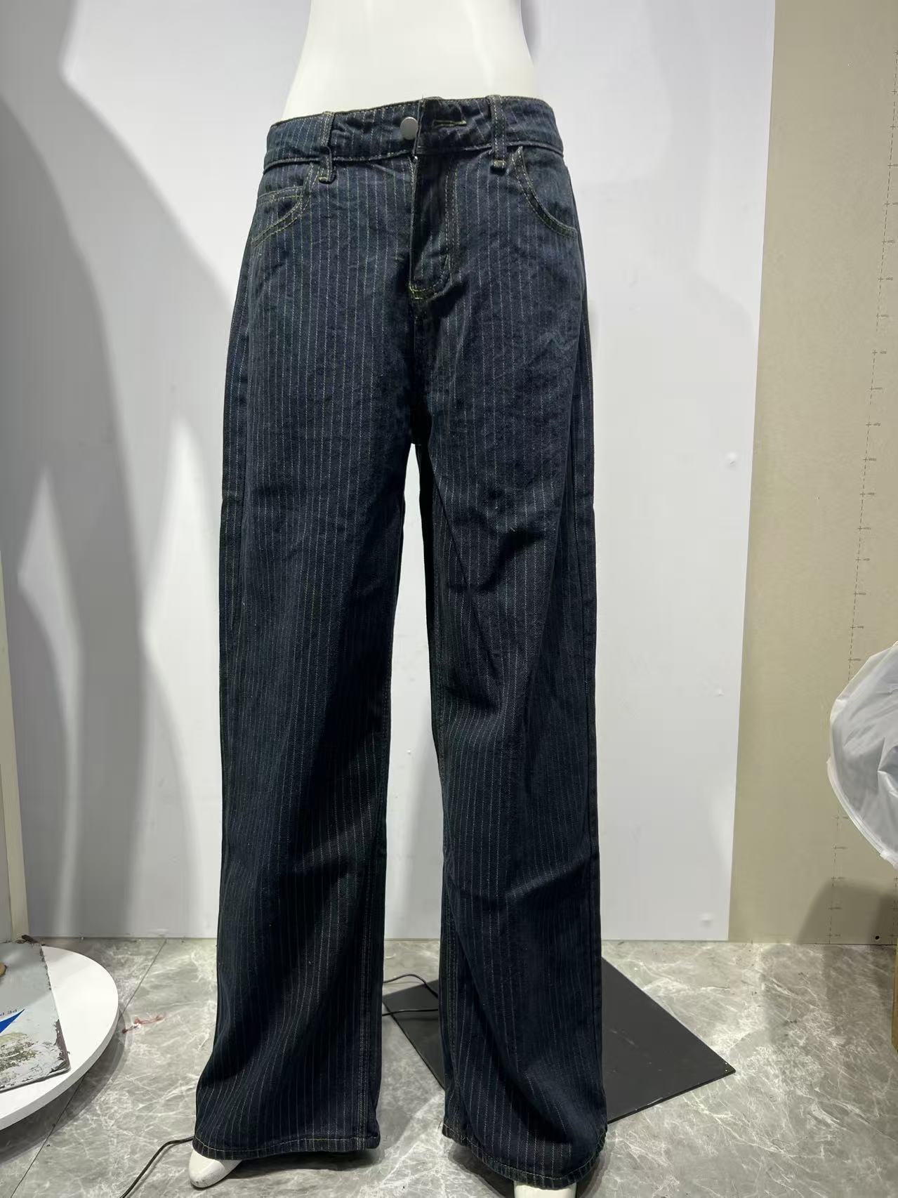 Women's Fashionable Denim Floor-length Pants photo 3