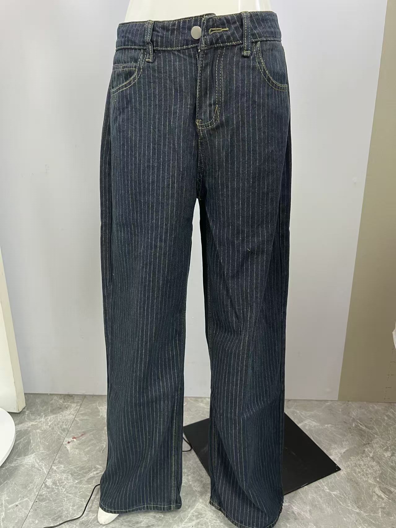 Women's Fashionable Denim Floor-length Pants photo 4