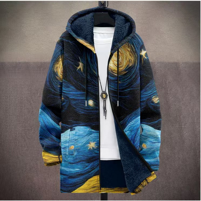 Winter Printed Fleece-lined Thickened Windproof Jacket photo 1
