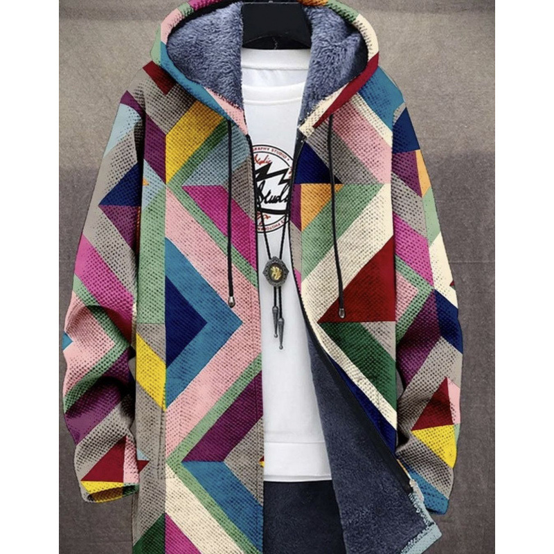 Winter Printed Fleece-lined Thickened Windproof Jacket photo 2
