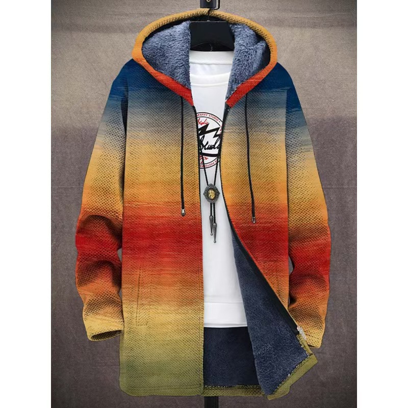 Winter Printed Fleece-lined Thickened Windproof Jacket photo 4