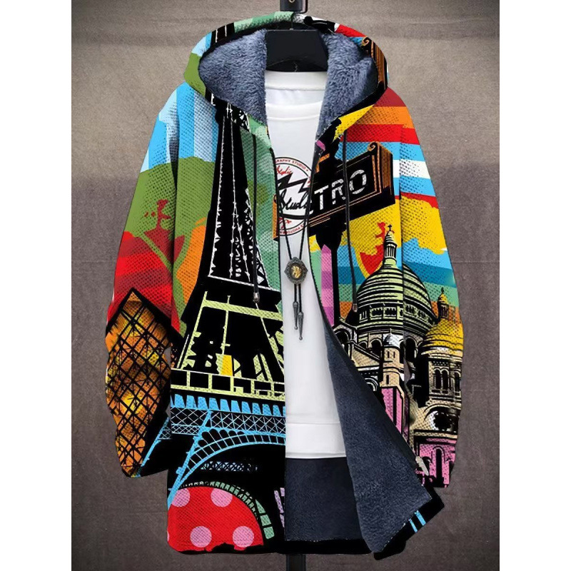 Winter Printed Fleece-lined Thickened Windproof Jacket photo 7
