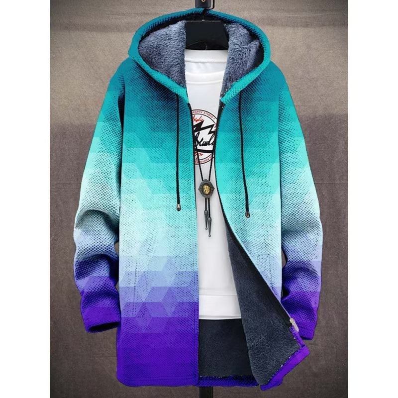 Winter Printed Fleece-lined Thickened Windproof Jacket photo 6