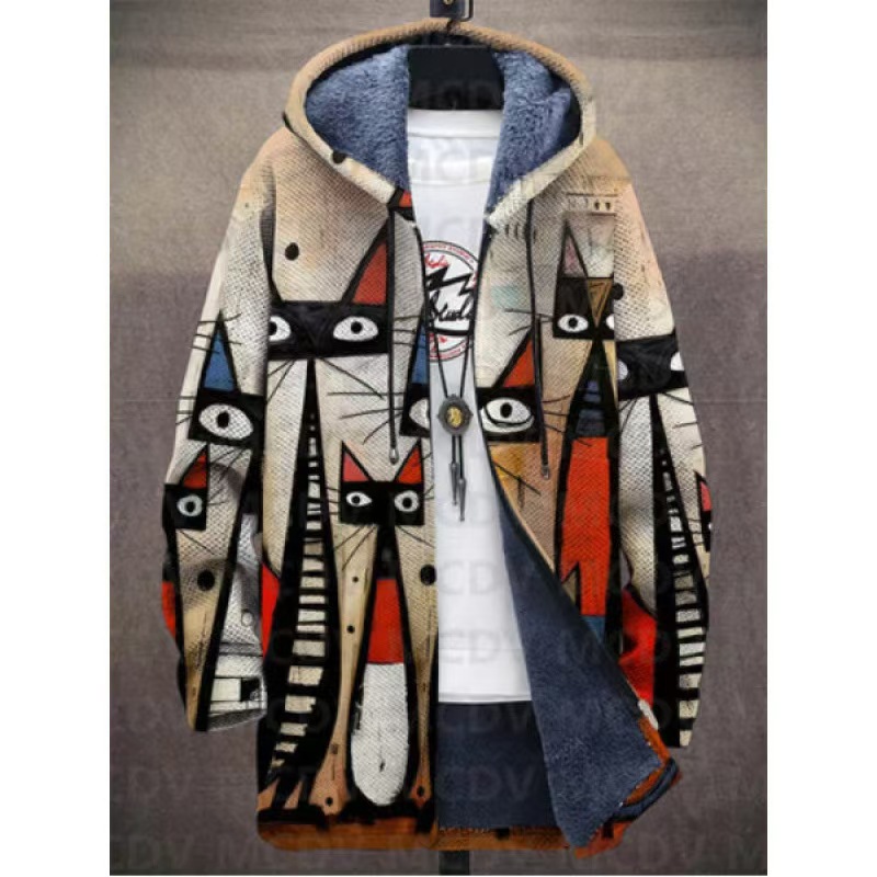 Winter Printed Fleece-lined Thickened Windproof Jacket photo 2