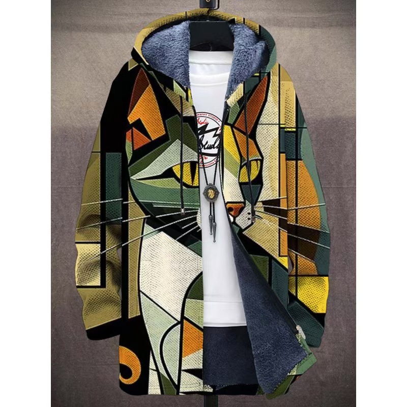 Winter Printed Fleece-lined Thickened Windproof Jacket photo 3