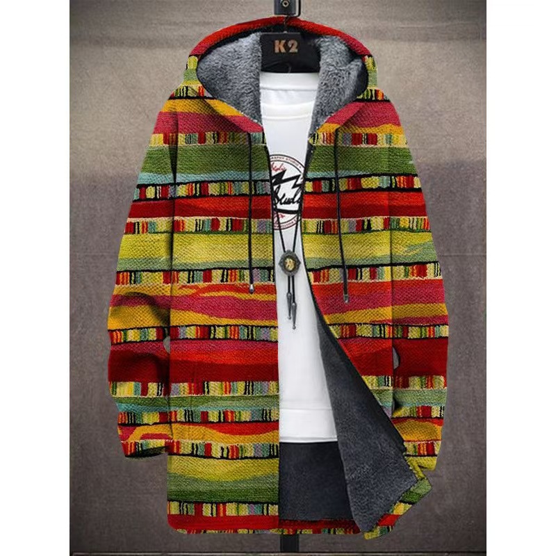Winter Printed Fleece-lined Thickened Windproof Jacket photo 4