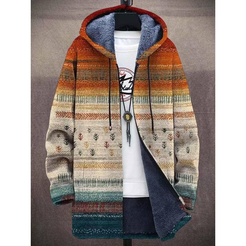 Winter Printed Fleece-lined Thickened Windproof Jacket photo 2