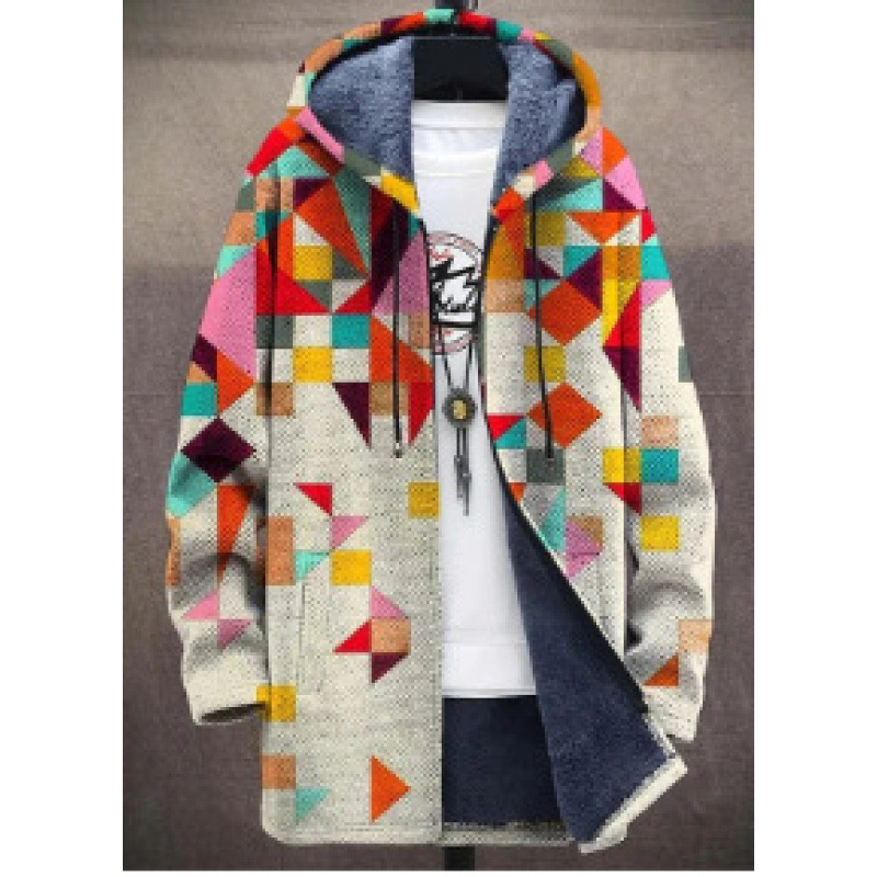 Winter Printed Fleece-lined Thickened Windproof Jacket photo 3