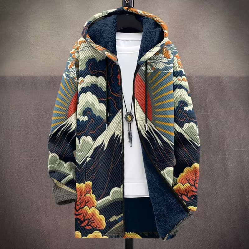 Winter Printed Fleece-lined Thickened Windproof Jacket photo 7