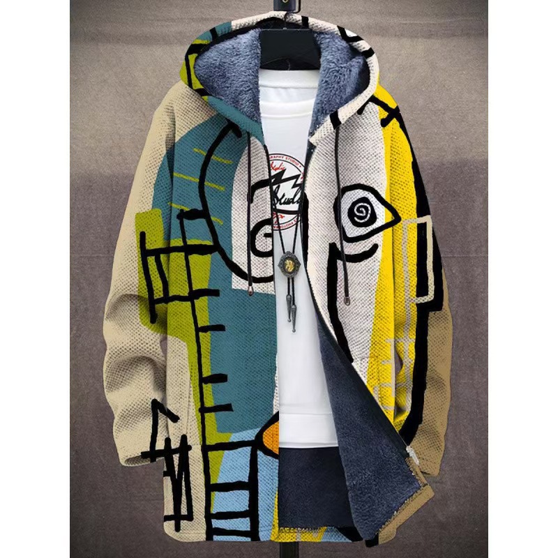 Winter Printed Fleece-lined Thickened Windproof Jacket photo 6