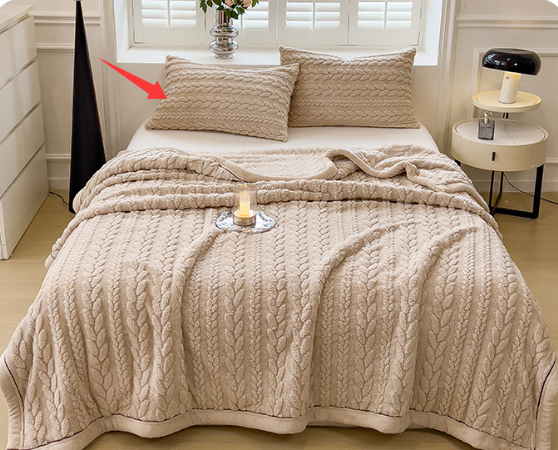 A-grade Wheat-pattern Jacquard Thickened Household Blanket photo 8