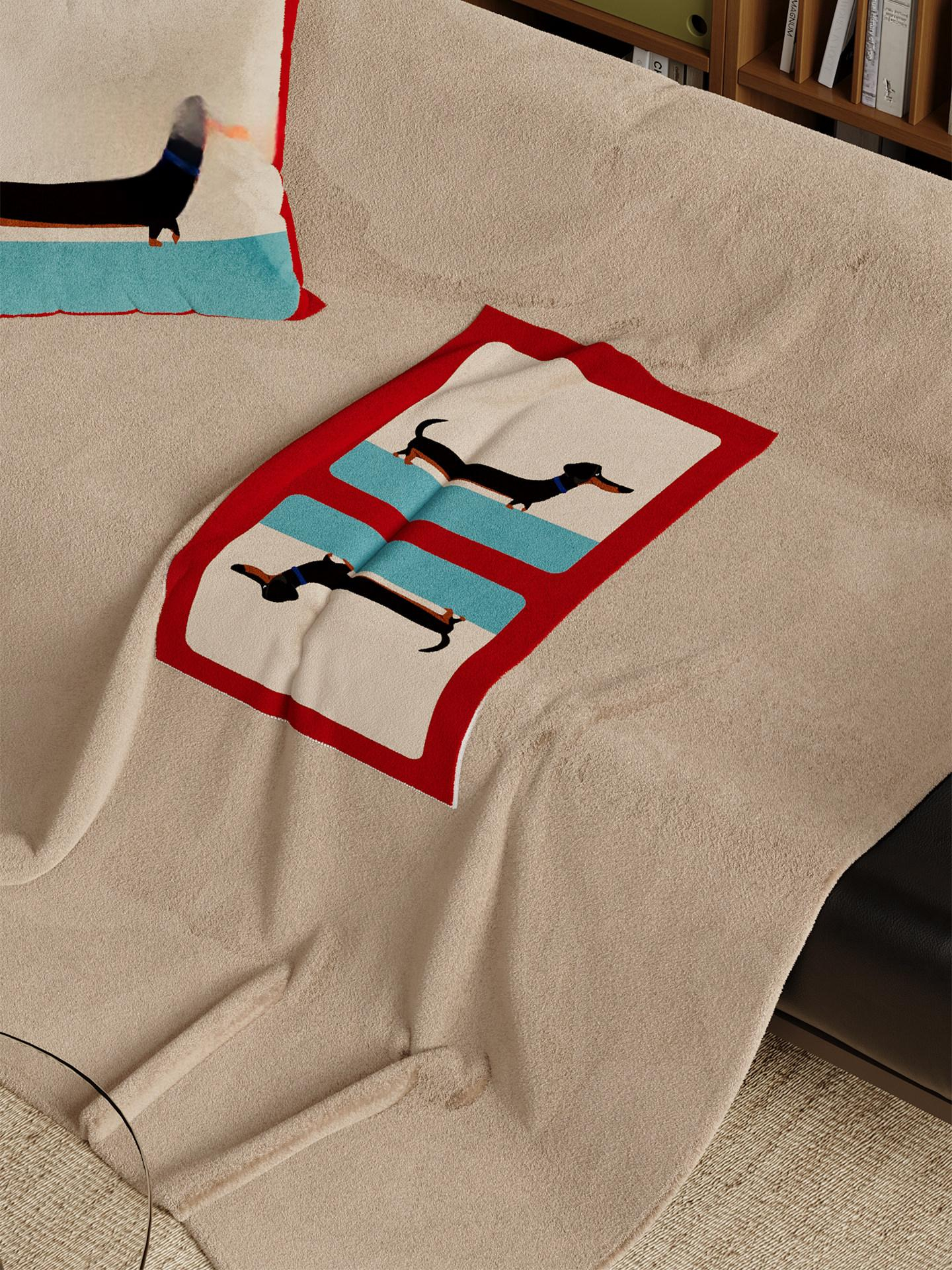 Stroll Sausage Pillow Blanket Foldable Air-Conditioning Blanket photo 4