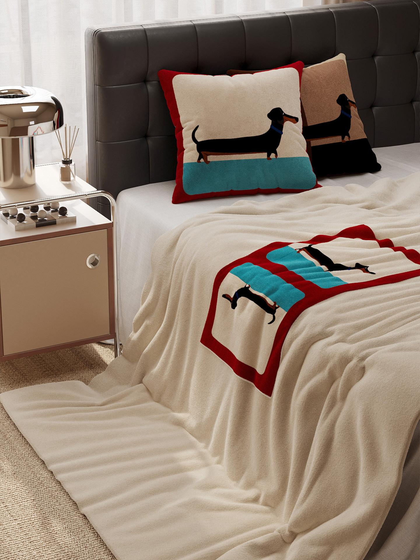 Stroll Sausage Pillow Blanket Foldable Air-Conditioning Blanket photo 5