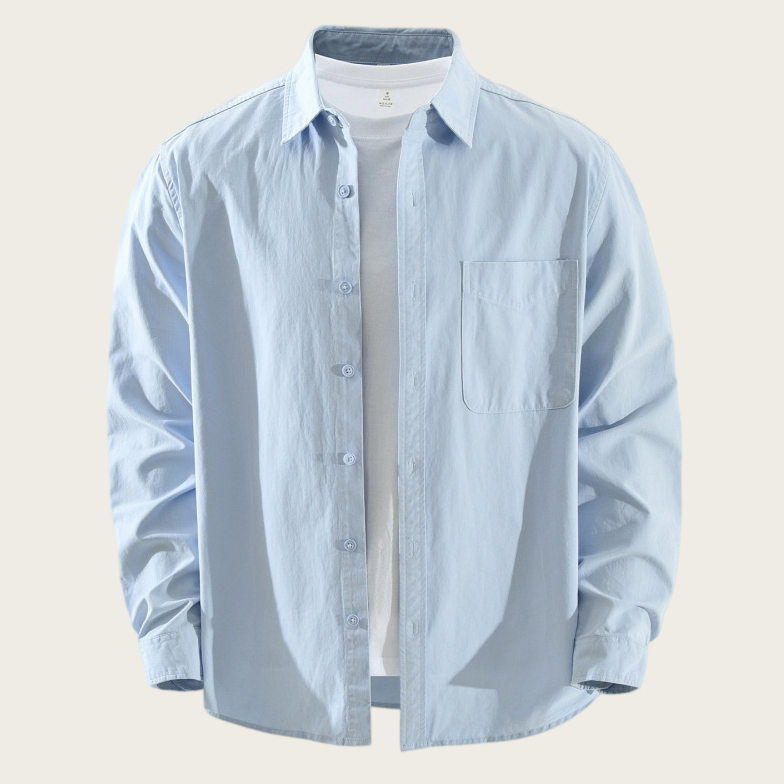 Japanese-style Simple And Fresh Long-sleeve Shirt photo 1