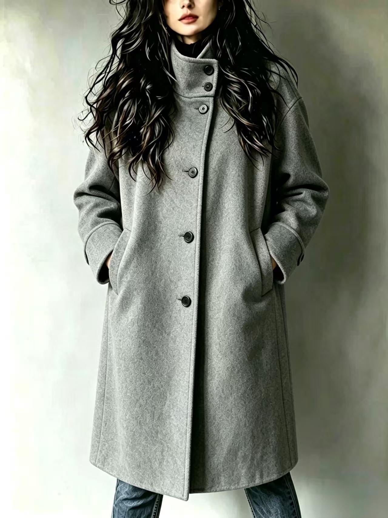 Women's Mid-length Double-faced Wool Coat photo 3