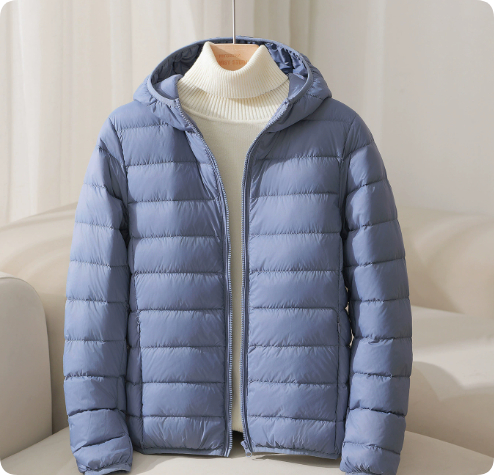 White Duck Down Lightweight Down Coat photo 8