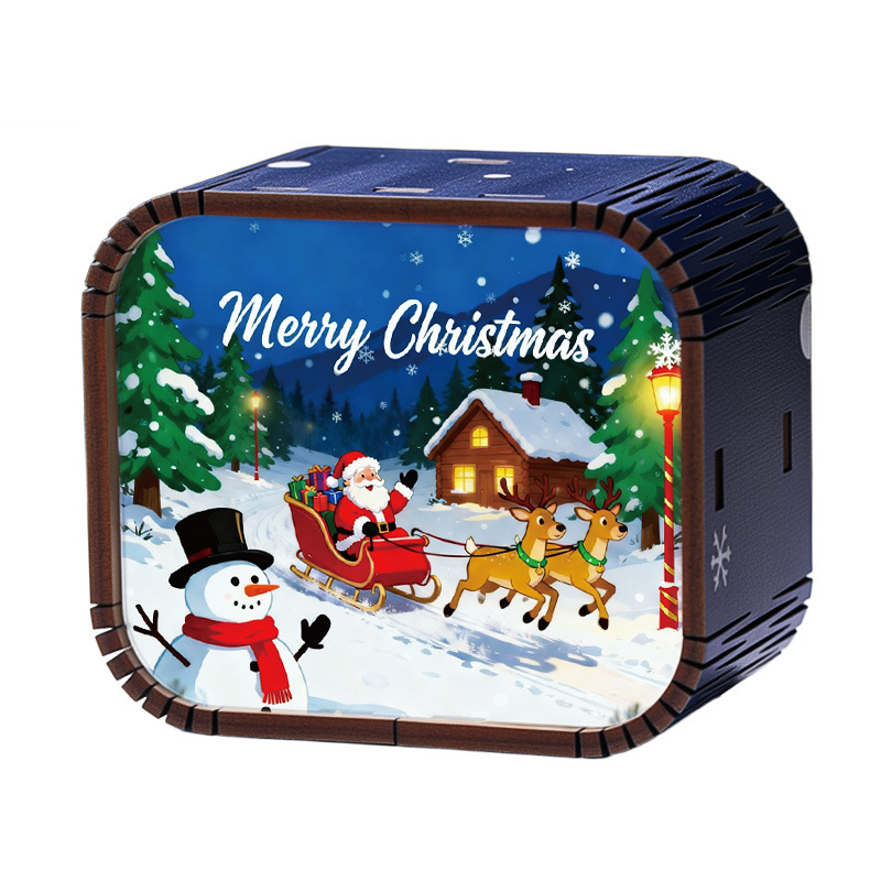 Mini Wooden Christmas Wind Up Music Box photo 6