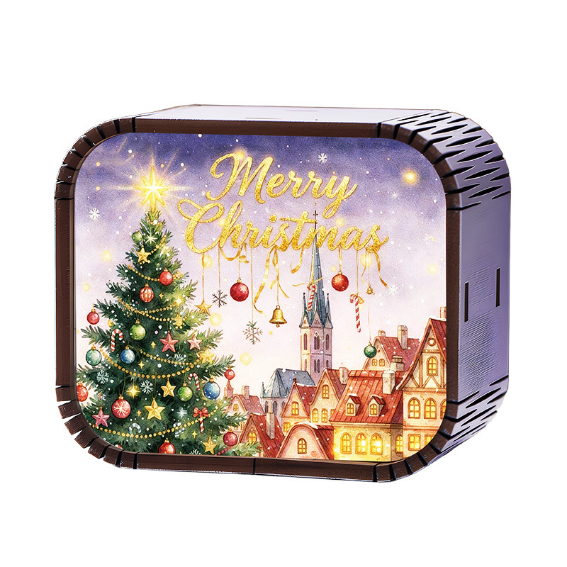 Mini Wooden Christmas Wind Up Music Box photo 5
