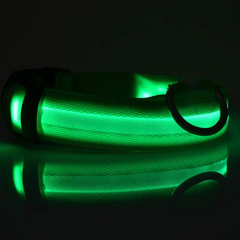 Nylon LED Pet Dog Luminous Collar Night Safety Flashing Glow In Dark Dog Cat Leash Adjustable Pet Supplies photo 5