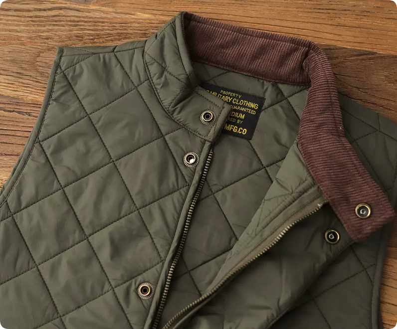 Men's American-style Retro Casual Khaki Solid-color Crew-neck Plaid Work Jacket photo 3