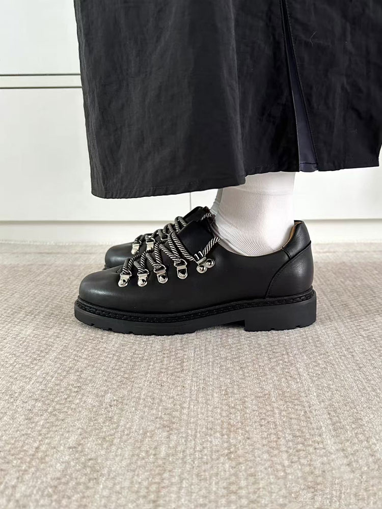 Leather-lined Hiking Derby Shoes For Men photo 3