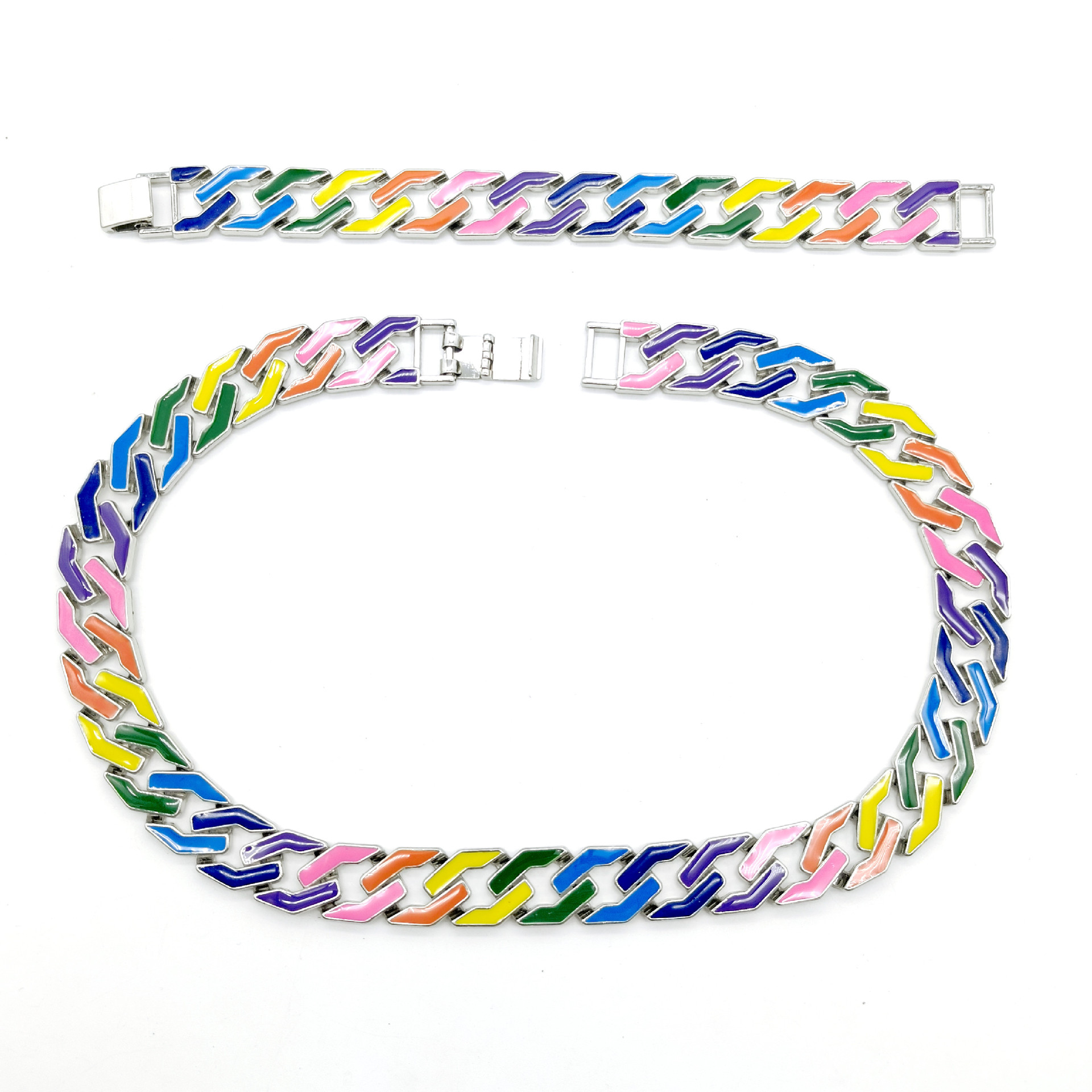 Cuban-link Enamel Bracelet For Hip-hop And Streetwear Enthusiasts In Europe And America photo 4