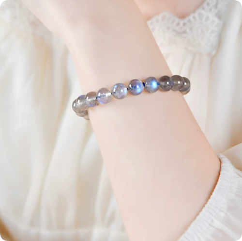 Moonstone Single-ring Buddhist Prayer Beads Crystal Bracelet photo 5