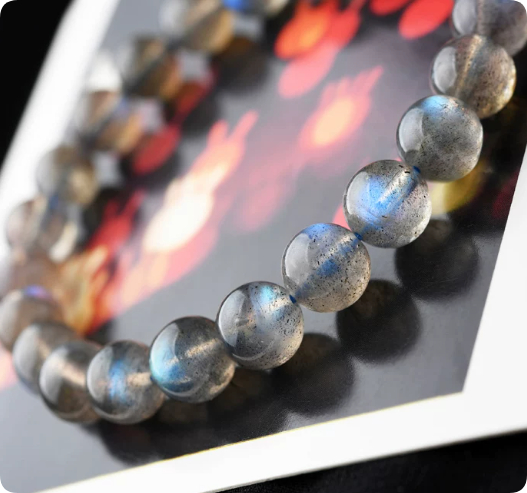 Moonstone Single-ring Buddhist Prayer Beads Crystal Bracelet photo 2