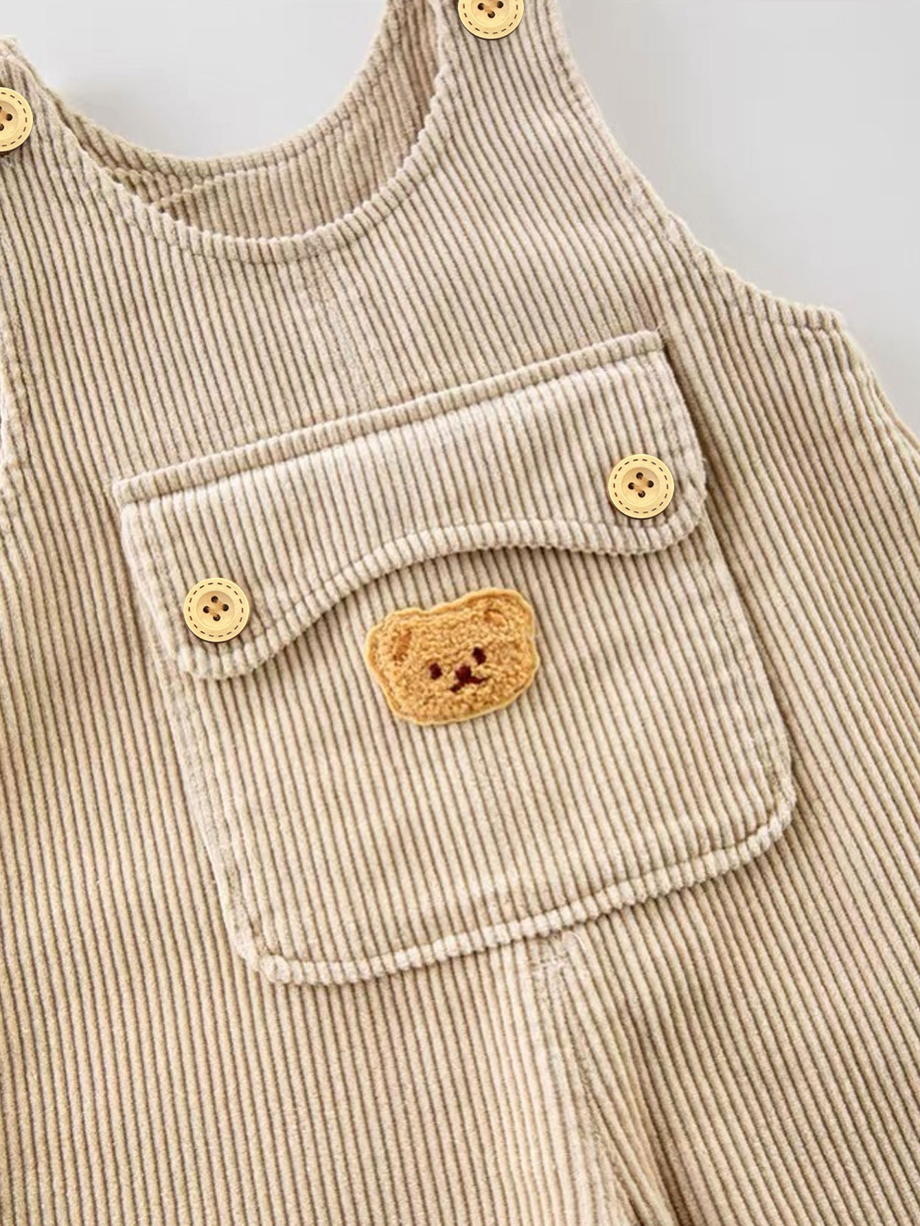 Fashionable Ultra-soft Corduroy Baby Romper photo 6