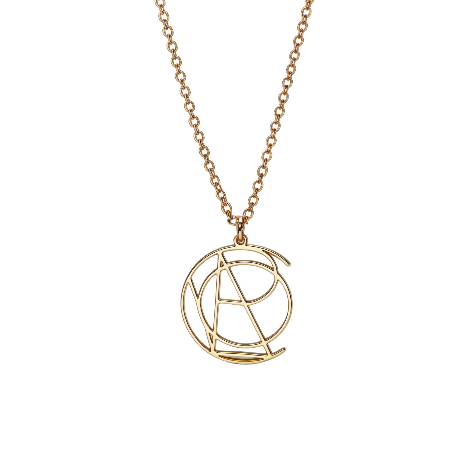 Geometric Lines 18K Gold-plated Pendant Necklace photo 3