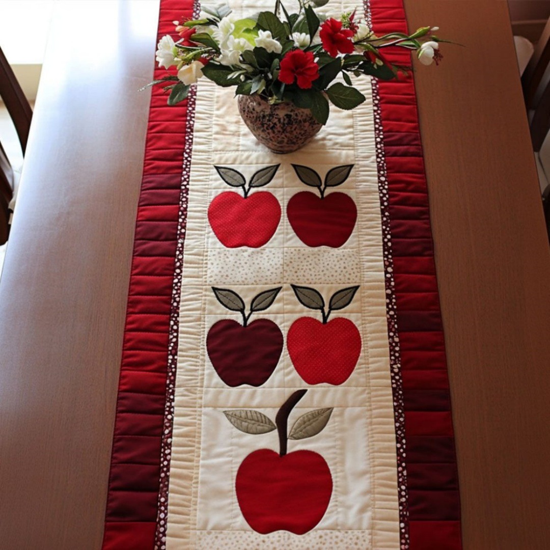 Digital-printed Quilting Table Runner For Living Room And Dining Table Decoration photo 6