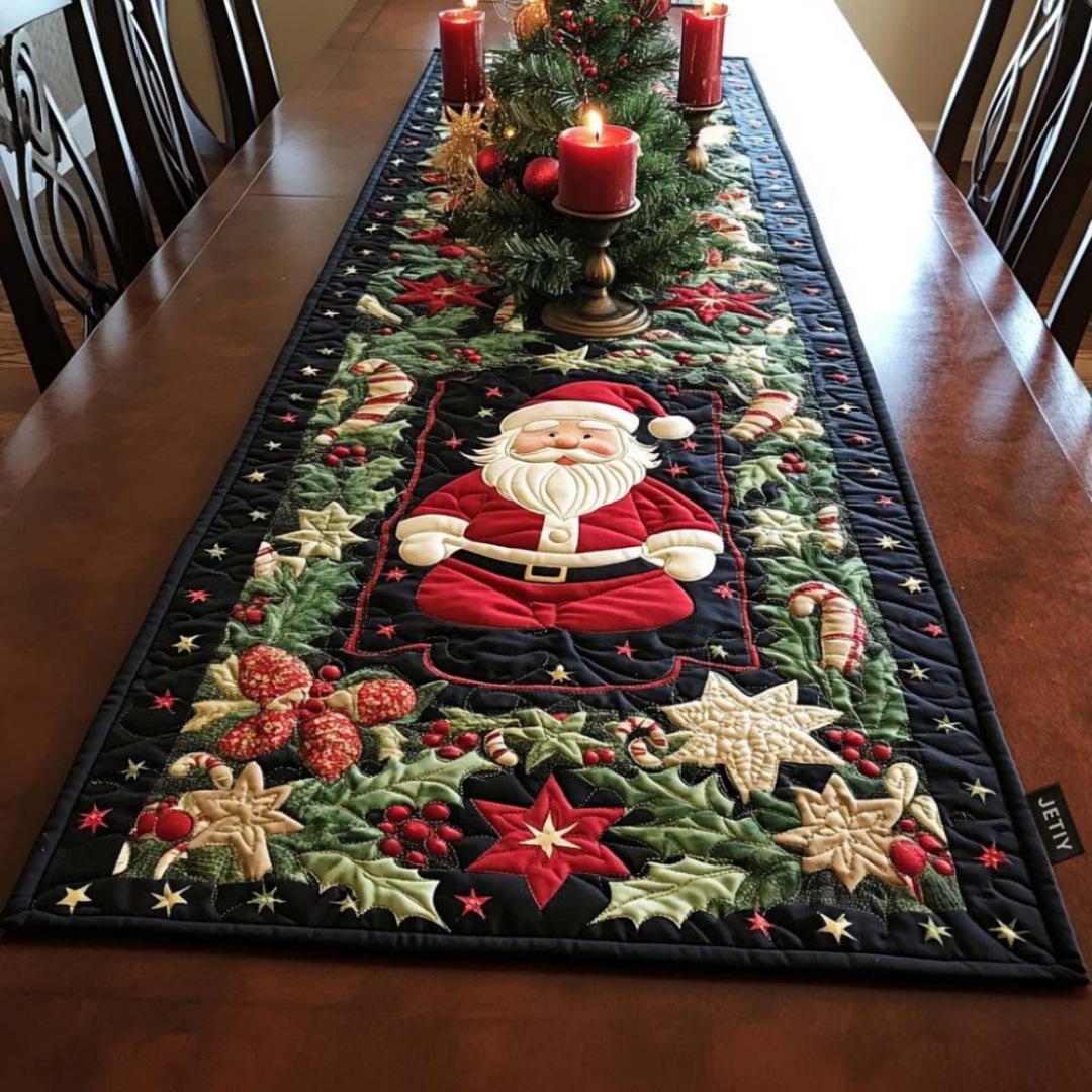 Digital-printed Quilting Table Runner For Living Room And Dining Table Decoration photo 3