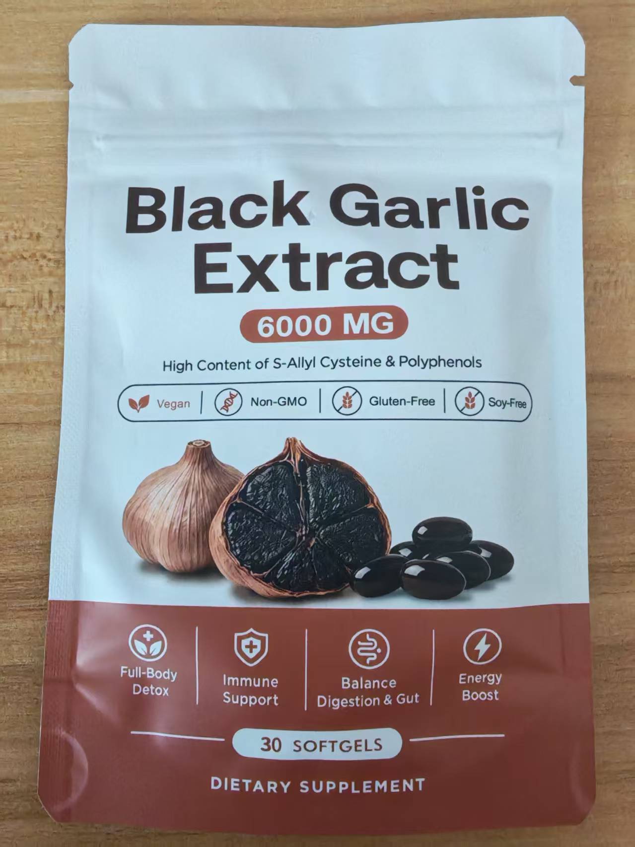 Black Garlic Extract CoQ10 60 Softgel Capsules photo 4