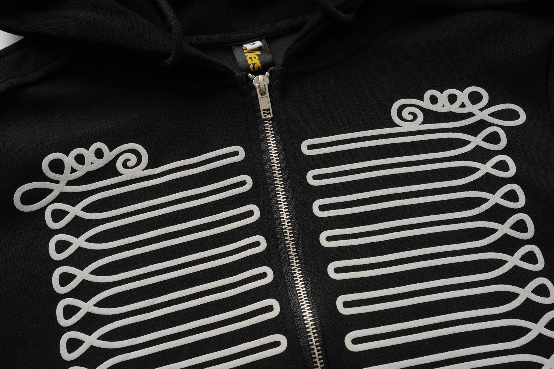 Court-style Printed Hooded Cardigan Sweatshirt photo 4