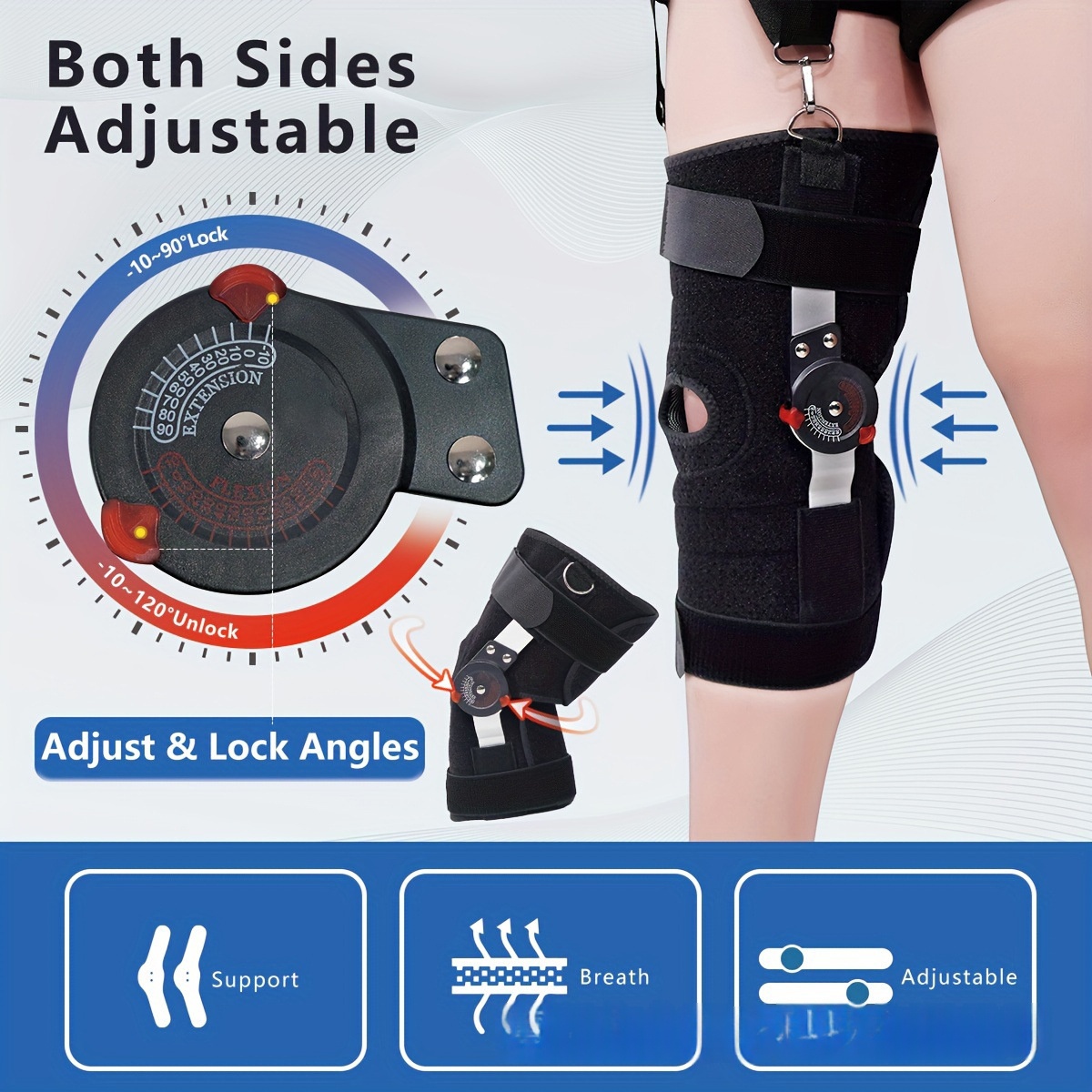 Adjustable Sports Knee Brace Knee Joint Stabilizer photo 1