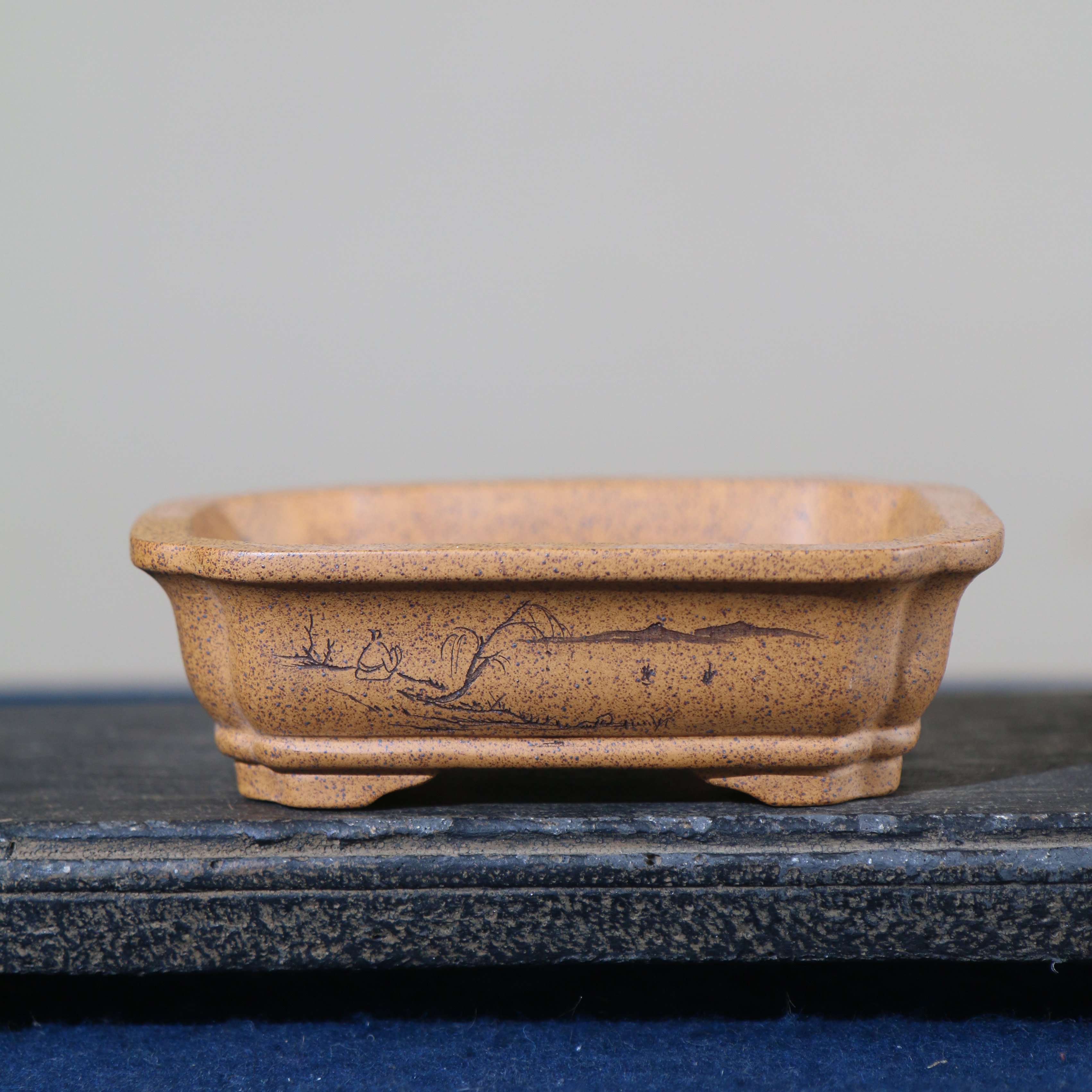 Purple Sand Flowerpot Rectangular Bonsai photo 3