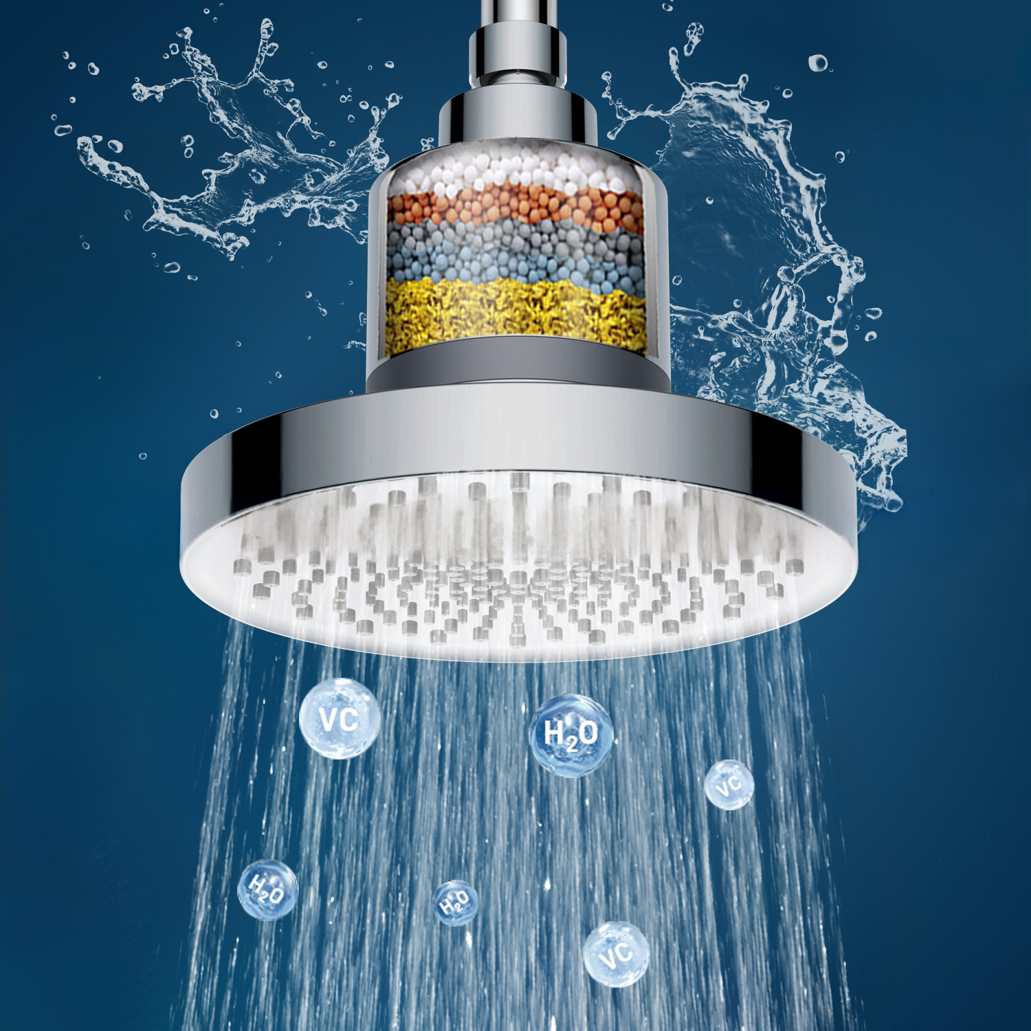 Pressurized Showerhead For Clean Water Bathing photo 1