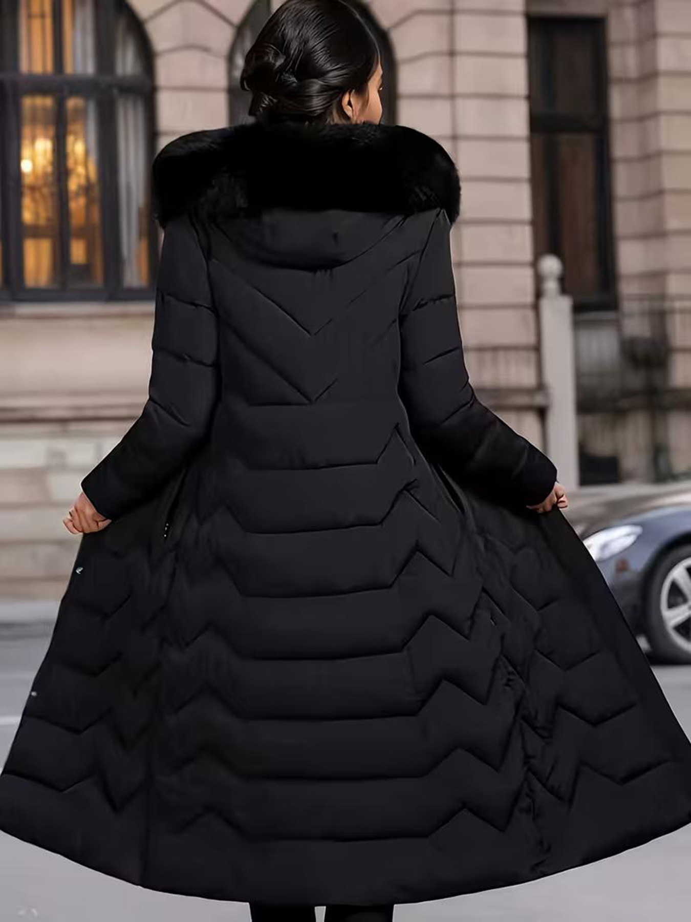 Long, Padded Casual All-match Cotton Coat photo 5