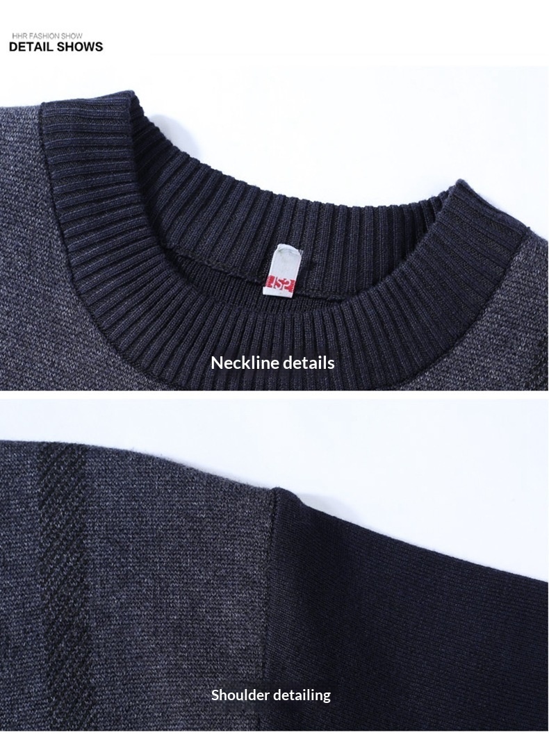 Men's Knitted Sweater For Mid-Age AutumnWinter photo 4