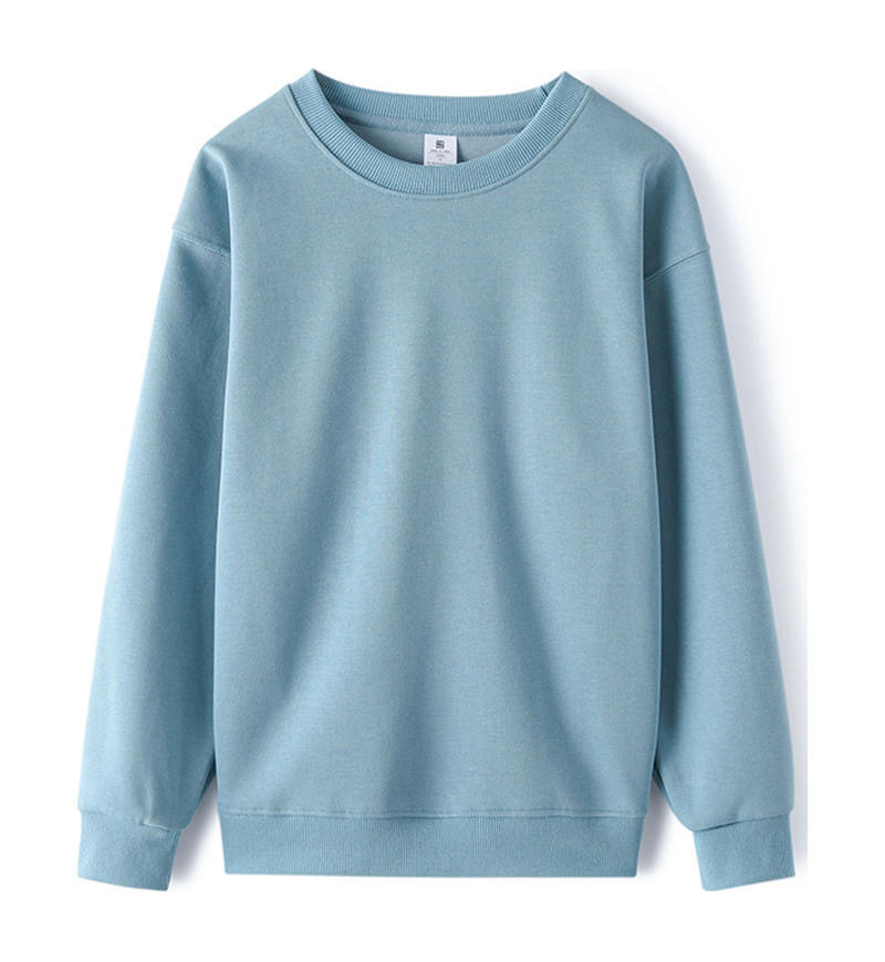 Women's Solid-color Loose-fitting Long-sleeve Crew-neck Top photo 2