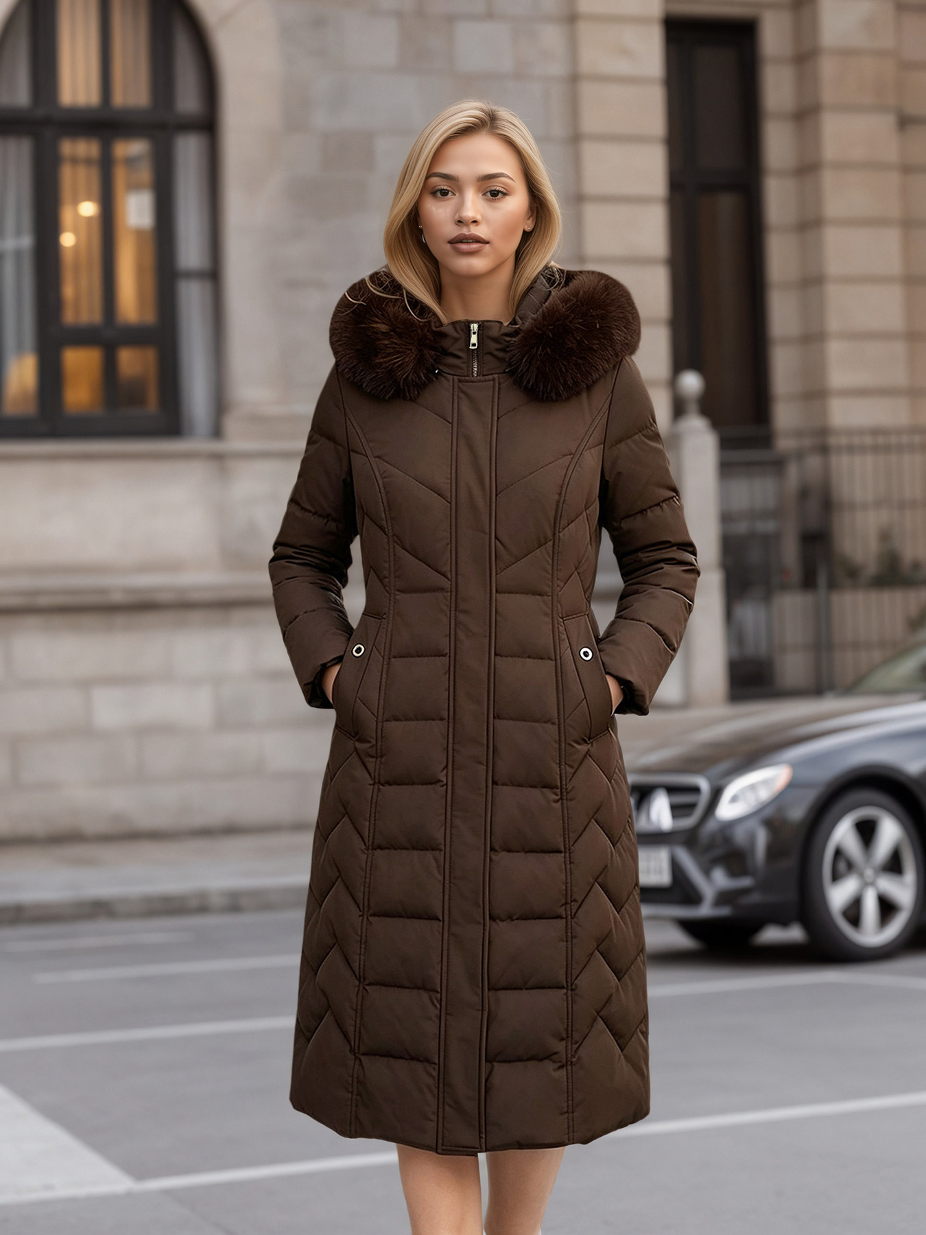 Long, Padded Casual All-match Cotton Coat photo 3